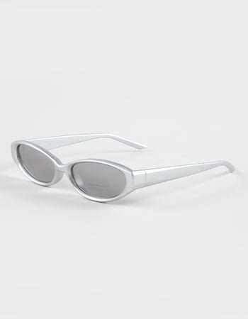 RSQ Rectangle Shimmer Plastic Sunglasses Alternative Image