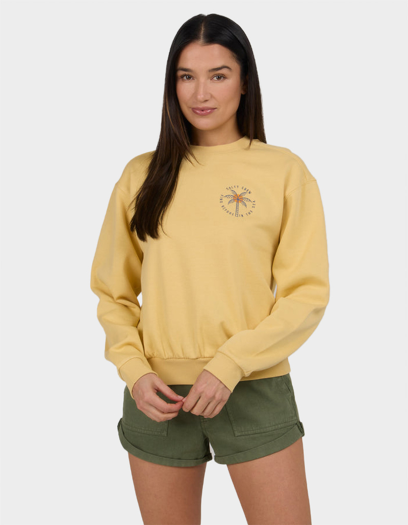 SALTY CREW Queen Palm Womens Boxy Crewneck Sweatshirt image number 0