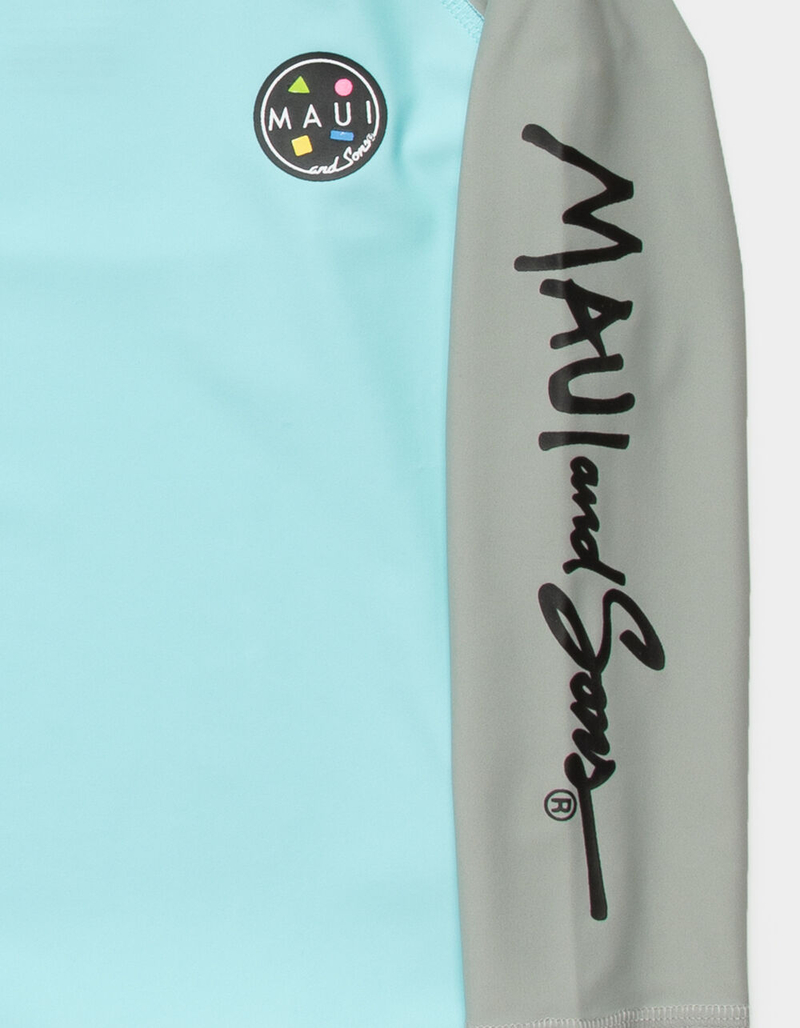 MAUI AND SONS Color Block Little Boys Rash Guard (4-7) image number 1