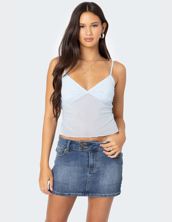 EDIKTED Serafina Sheer Mesh Tank Top Primary Image