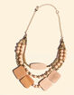 WEST OF MELROSE Wood Light Brown Statement Necklace image number 2