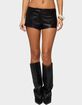 EDIKTED Melaney Faux Leather Micro Shorts image number 1
