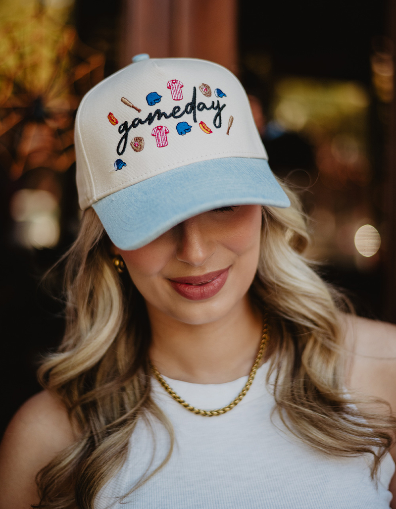 KATYDID Gameday Baseball Doodles Vintage Trucker Hat image number 2