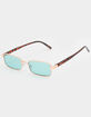 Rectangle Colored Lens Sunglasses image number 1