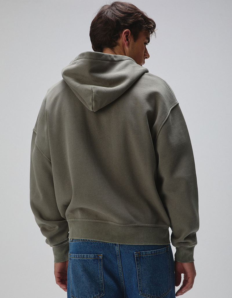 RSQ Mens Washed Zip-Up Oversized Hoodie image number 7