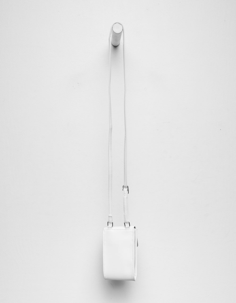 Faux Leather Mini White Wallet Crossbody Bag image number 1