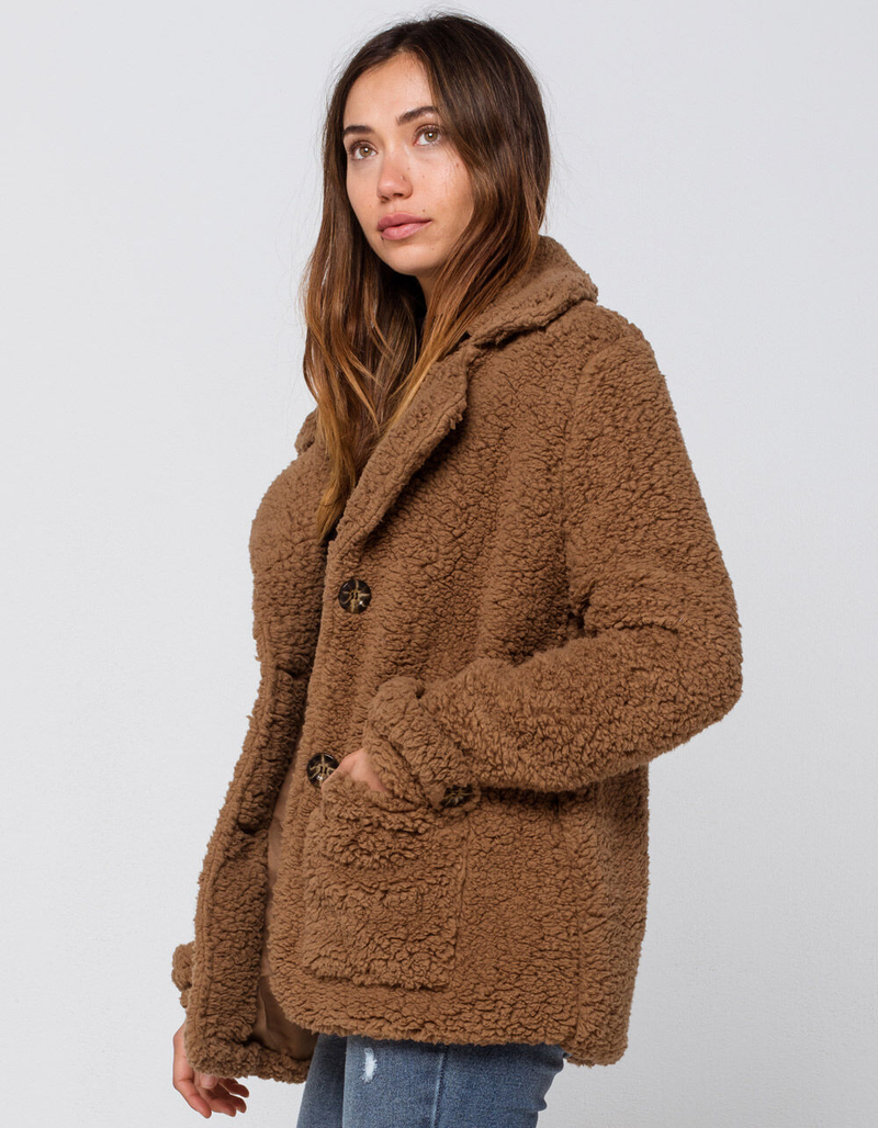 SUNSET LANE Cozy Brown Womens Jacket image number 1
