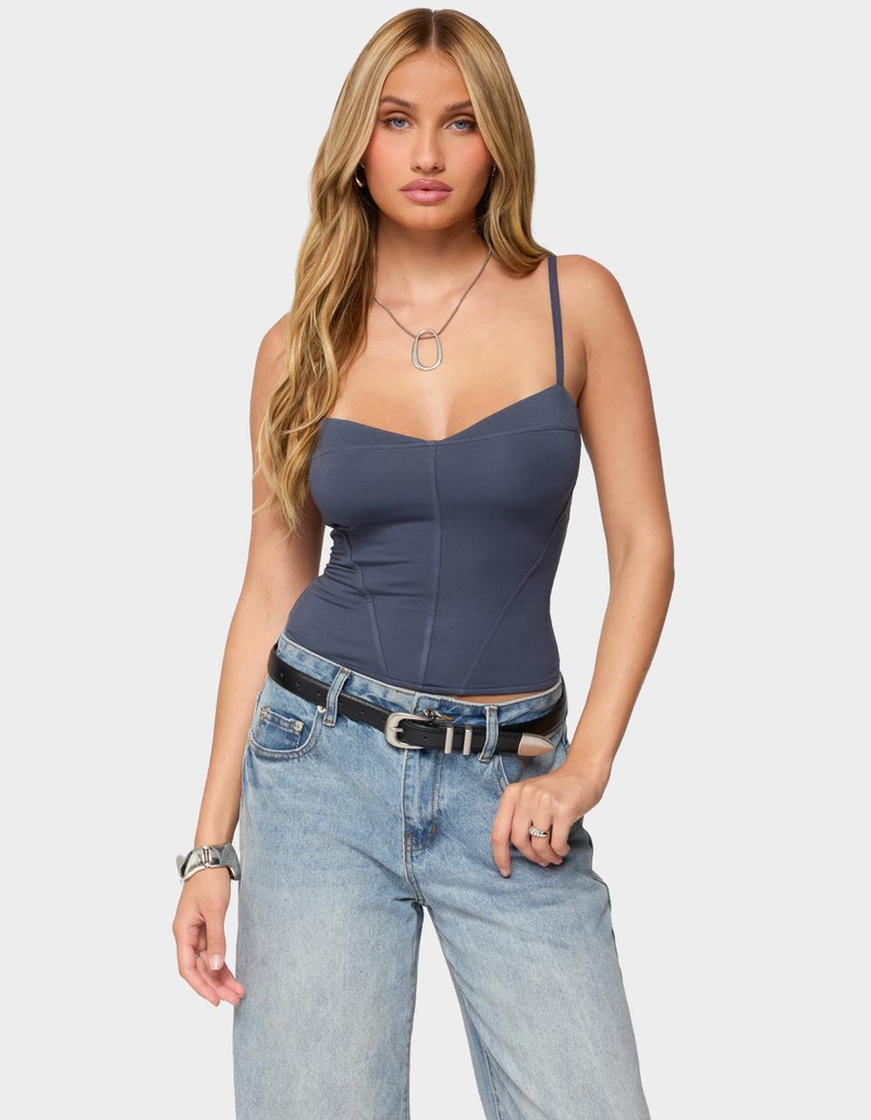 EDIKTED Katanya Lace Up Top image number 0