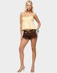 EDIKTED Byrdie Ruched Babydoll Tank Top image number 4