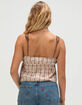 MADDEN GIRL Plaid Womens Babydoll Top image number 4