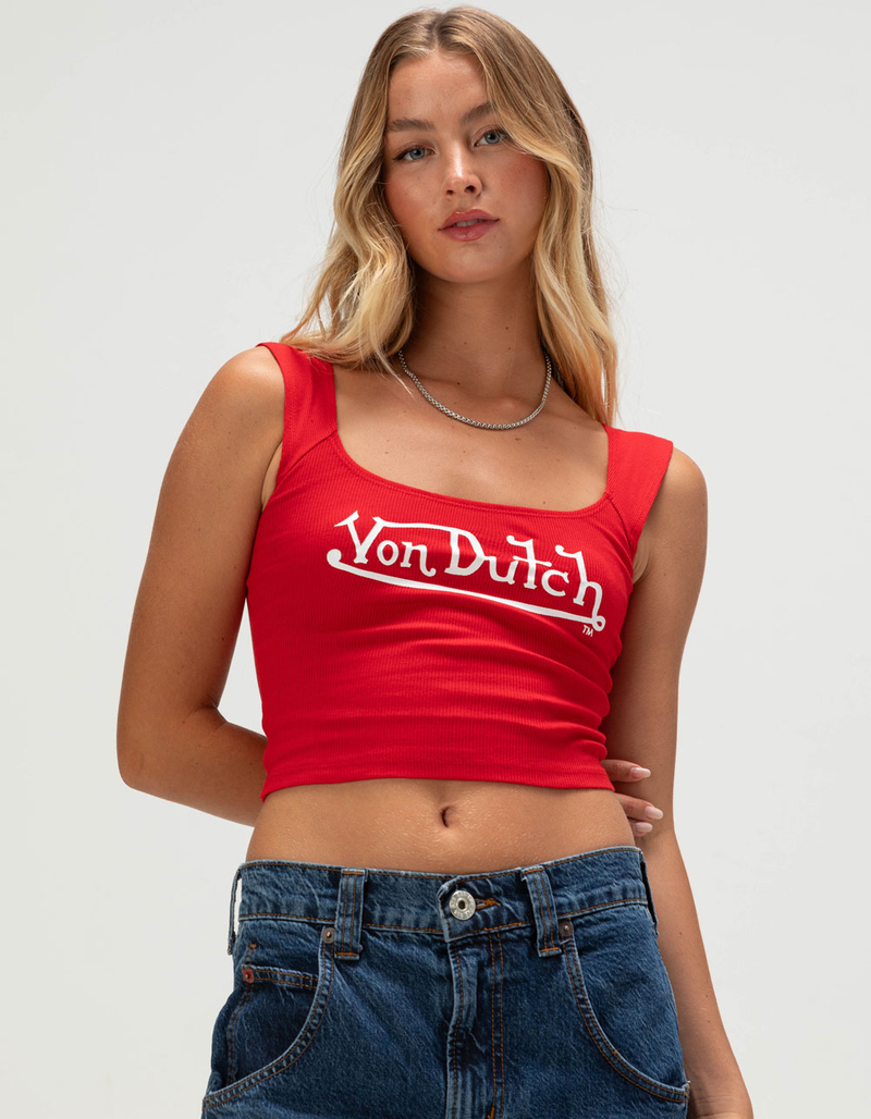 VON DUTCH Logo Womens Square Neck Tank Top image number 0