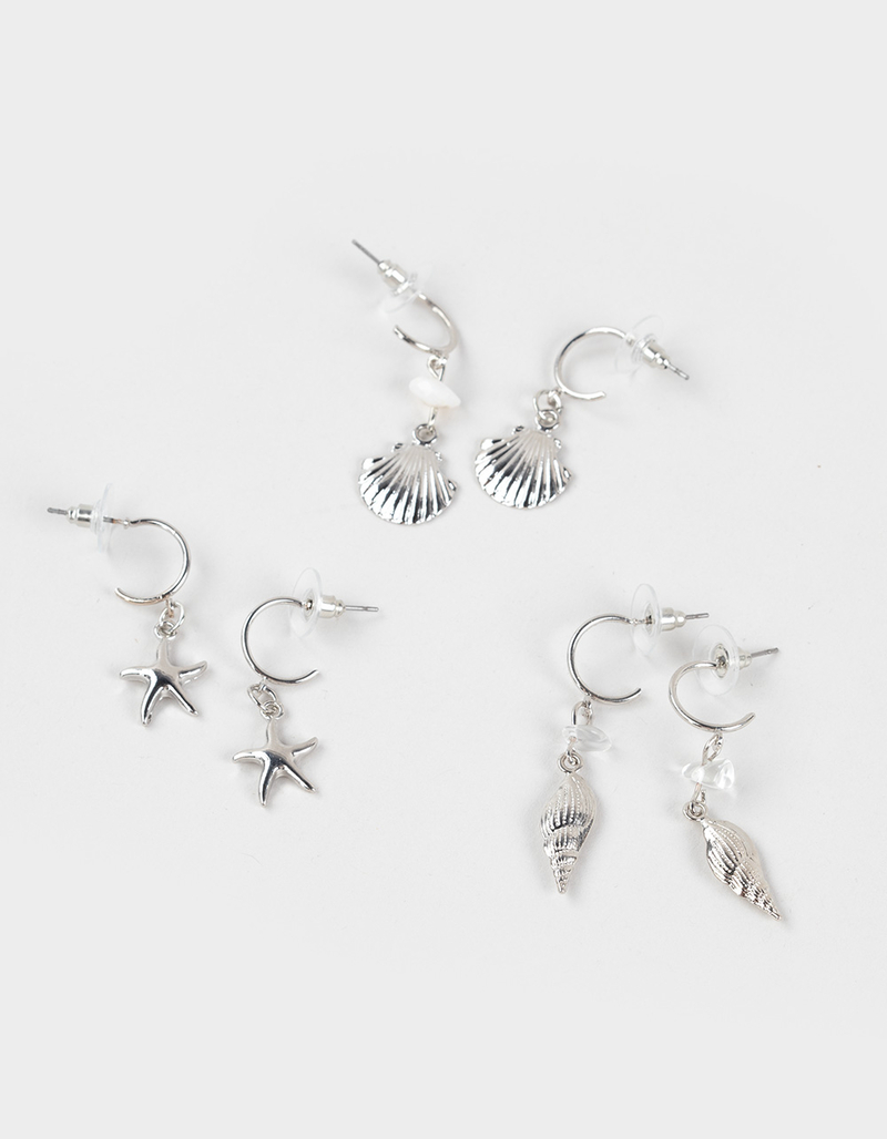 FULL TILT 3 Pack Shell Earrings image number 0