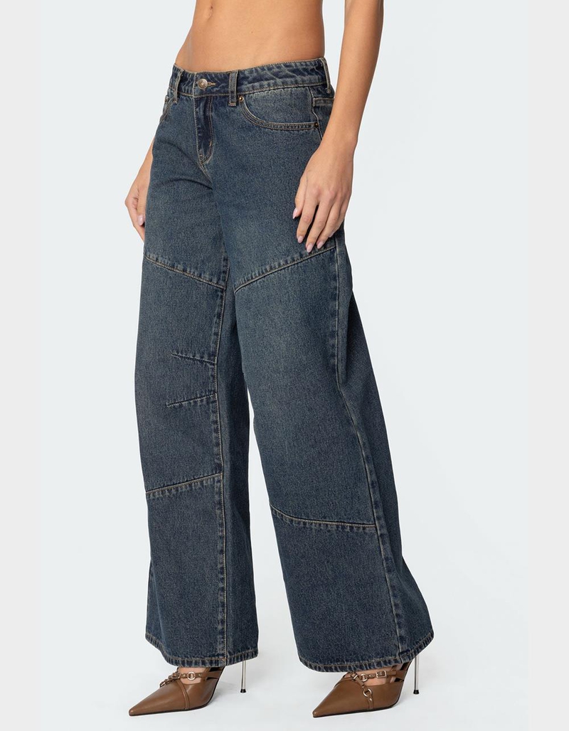EDIKTED Laney Vintage Washed Low Rise Jeans image number 2