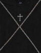 LA FAMILIA Chain Stone Rhinestone Mens Boxy Tee image number 3