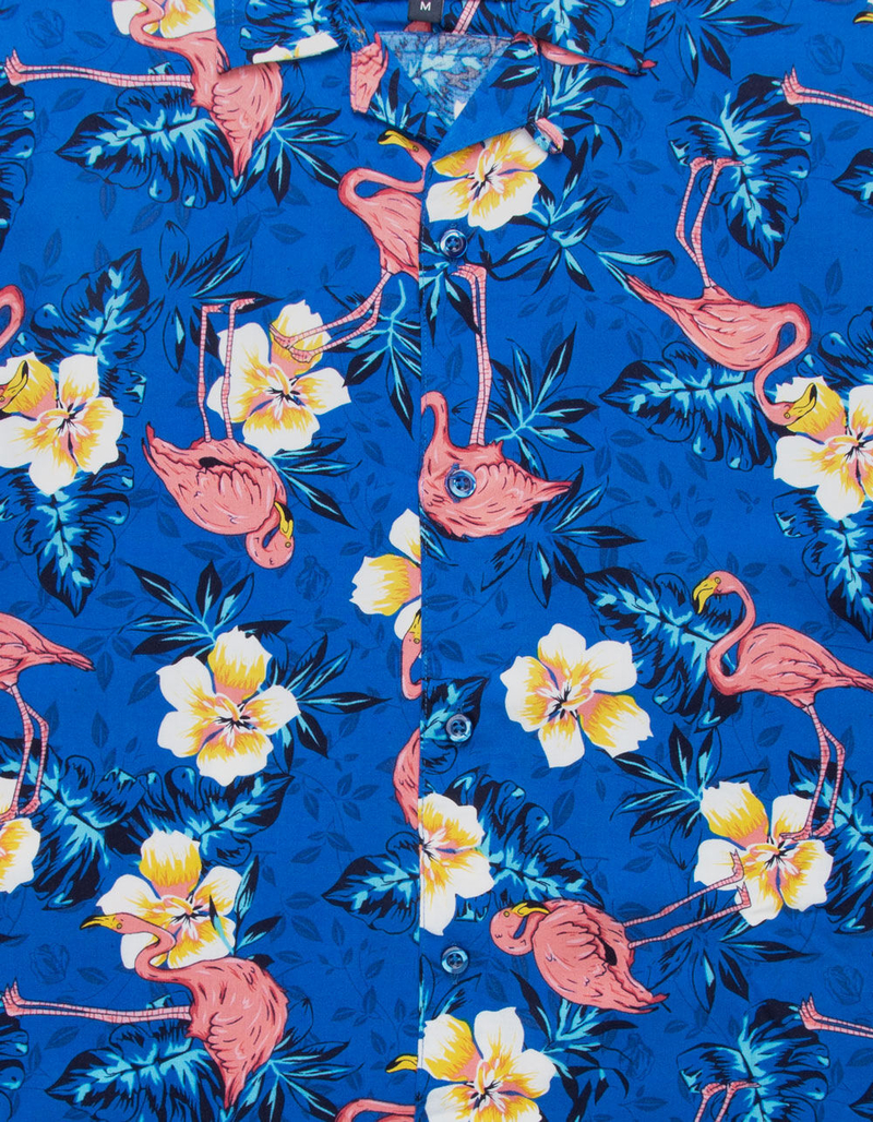GOOD VIBES Flamingos Mens Shirt image number 1