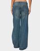 EDIKTED Heartly Low Rise Straight Leg Jeans image number 3