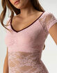RSQ Womens Off The Shoulder Lace Contrast Top image number 5