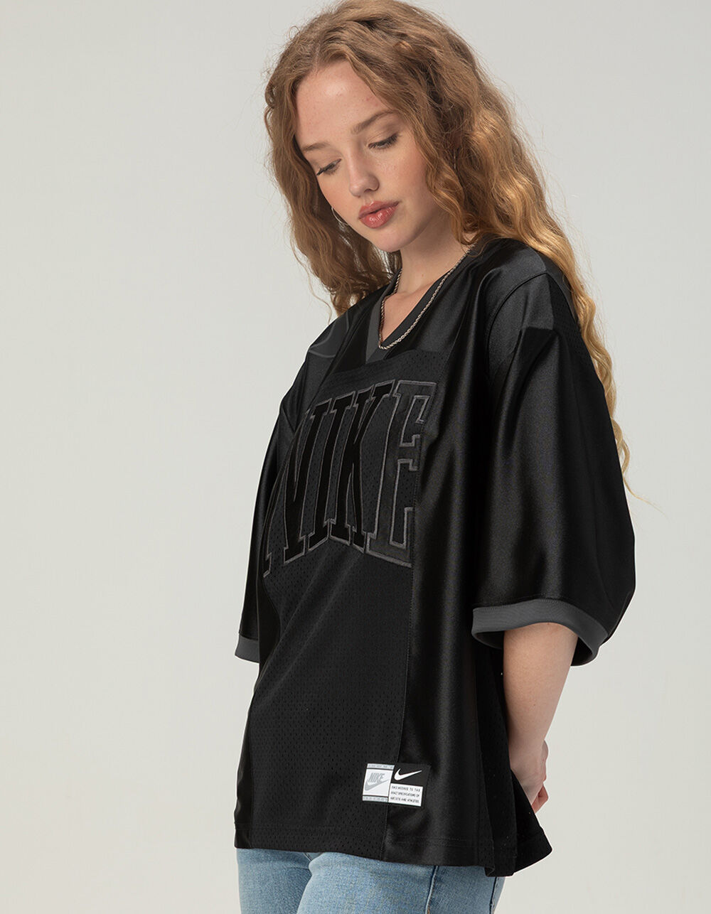 NIKE Sportswear Womens Oversized Graphic Jersey - BLACK - XXL | Tillys