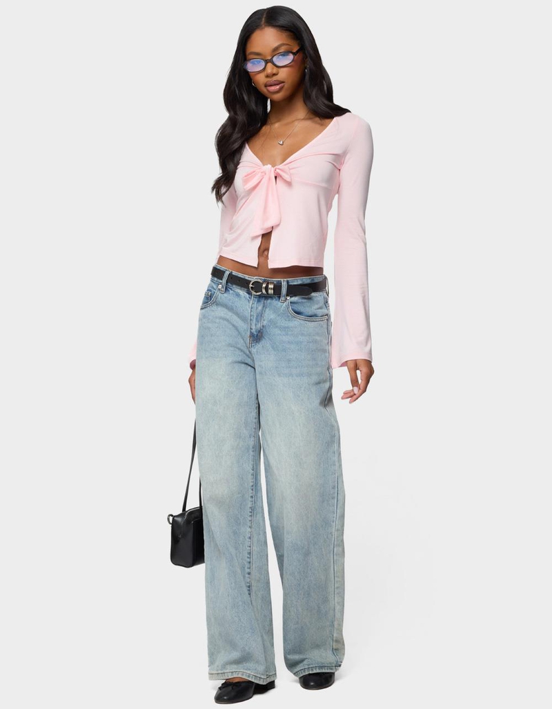 EDIKTED Scarlette Tie Front Top image number 4