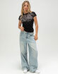 AFFLICTION Flaming Dragon Womens Fitted Tee image number 4