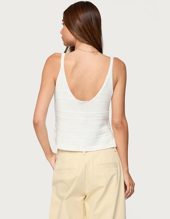 EDIKTED Mikinley Split Front Knit Tank Top Alternative Image