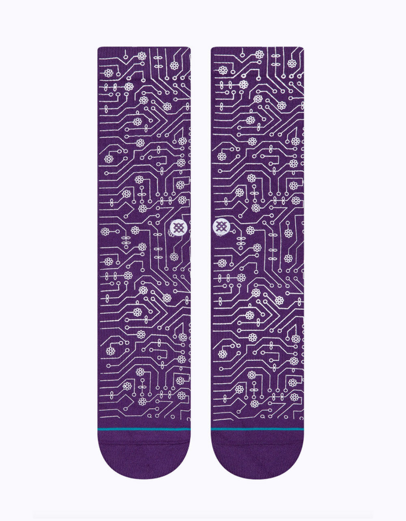 STANCE Connector Purple Mens Crew Socks image number 1