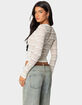 EDIKTED Daisey Textured Sheer Lace Top image number 5