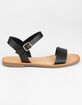 SODA Ankle Strap Womens Black Sandals image number 2