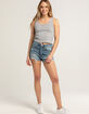 FULL TILT Womens Henley Tank Top image number 3