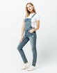 RSQ Roll Cuff Ripped Womens Denim Overalls image number 2