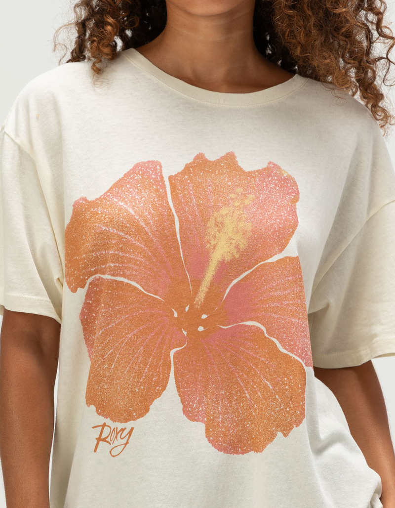 ROXY Hibiscus Spray Womens Boyfriend Tee image number 3