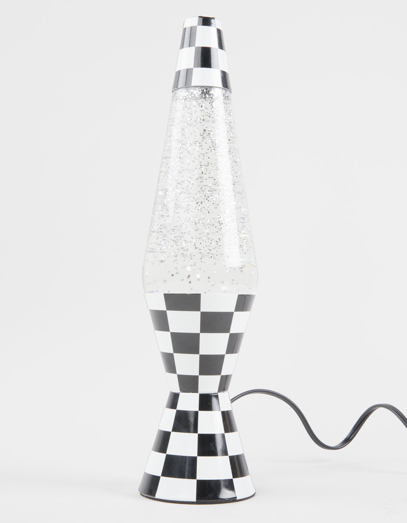 Checkered Glitter Sparkle Motion Lamp image number 0