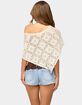 EDIKTED Lilianna Scalloped Crochet Poncho image number 3