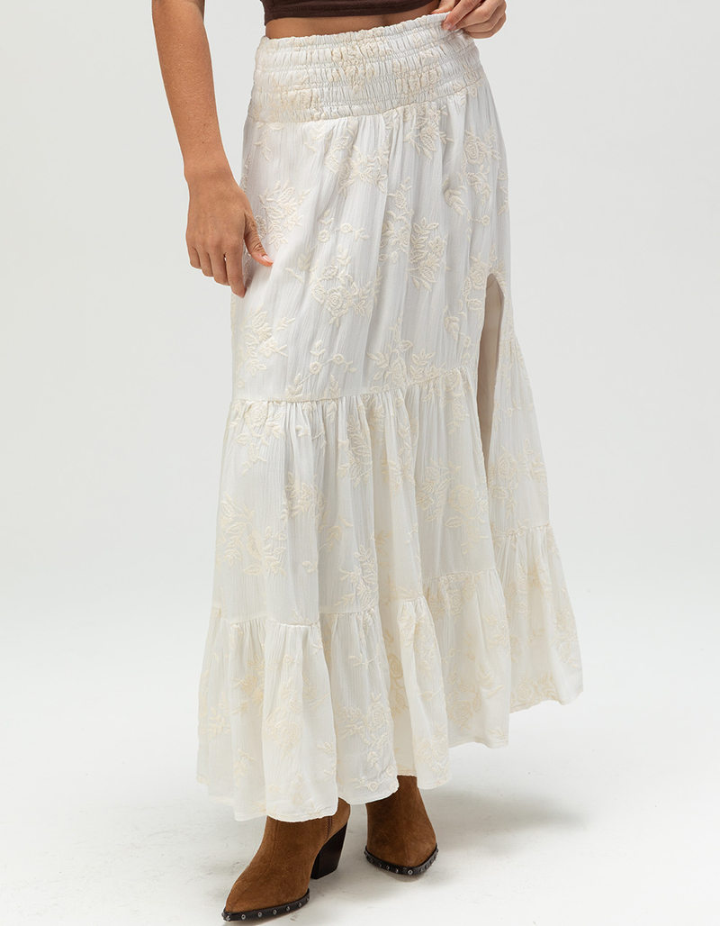 WEST OF MELROSE Embroidered Womens Maxi Skirt image number 2
