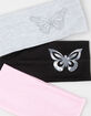 FULL TILT 3 Pack Butterfly Cotton Headbands image number 2