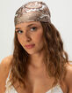 FULL TILT Brown Satin Paisley Headscarf image number 2