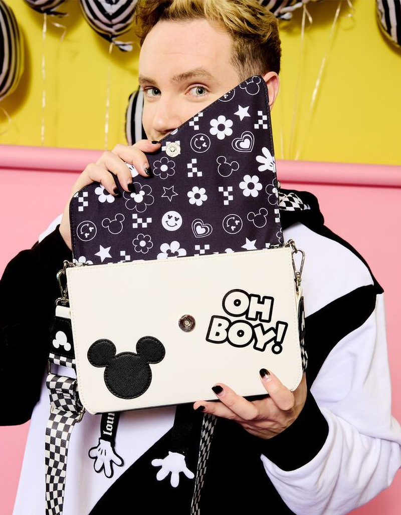 LOUNGEFLY x Disney Mickey Mouse Y2K Yin and Yang Crossbody Bag image number 1