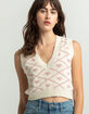 SAY WHAT Heart Womens Sweater Vest image number 1