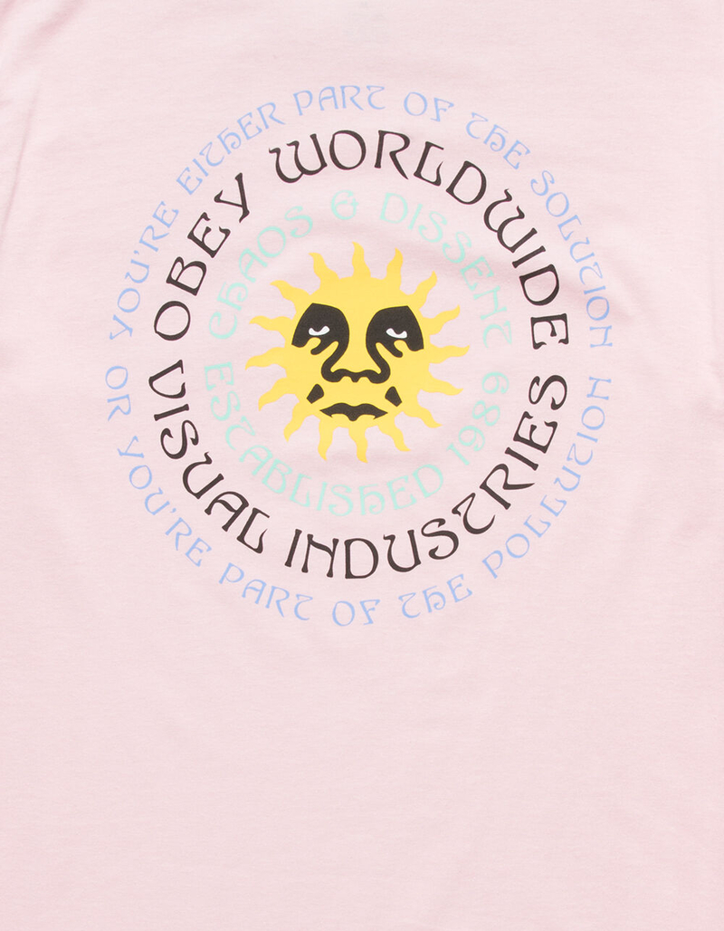 OBEY Solution Not Pollution Mens T-Shirt image number 6