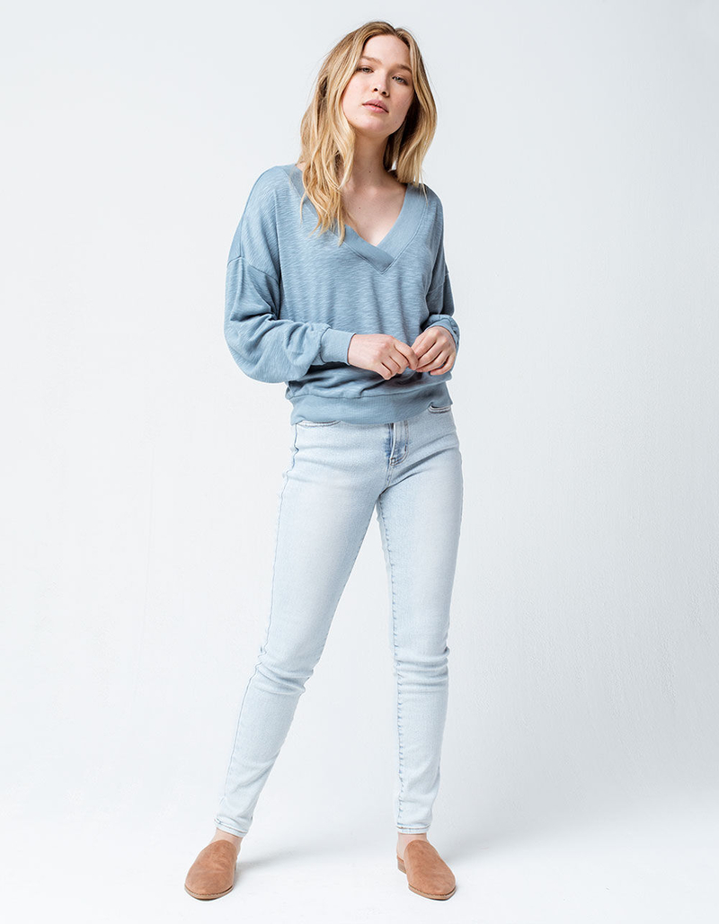 OTHERS FOLLOW Hannah Dusty Blue Womens Sweater image number 3