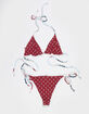 FULL TILT Textured Reversible Tie Side Cheeky Bikini Bottoms image number 9