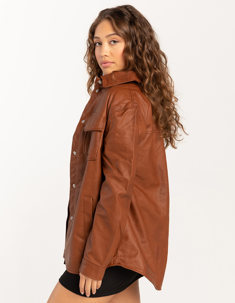 URBAN REPUBLIC Faux Leather Womens Shacket image number 1