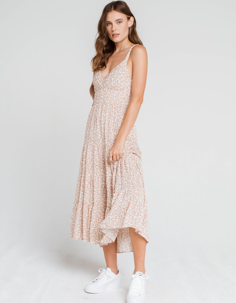 WEST OF MELROSE Pretty In Pink Tie Back Midi Dress image number 1