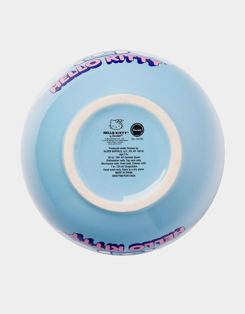 SANRIO Hello Kitty Rainbow Clouds Ramen Bowl and Chopstick Set image number 3