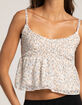RSQ Womens Smock Floral Babydoll Top image number 4