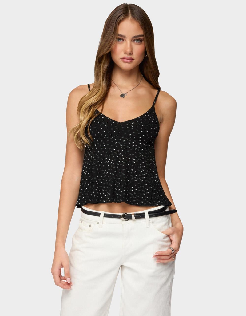 EDIKTED Kelli Floral Babydoll Tank Top image number 0