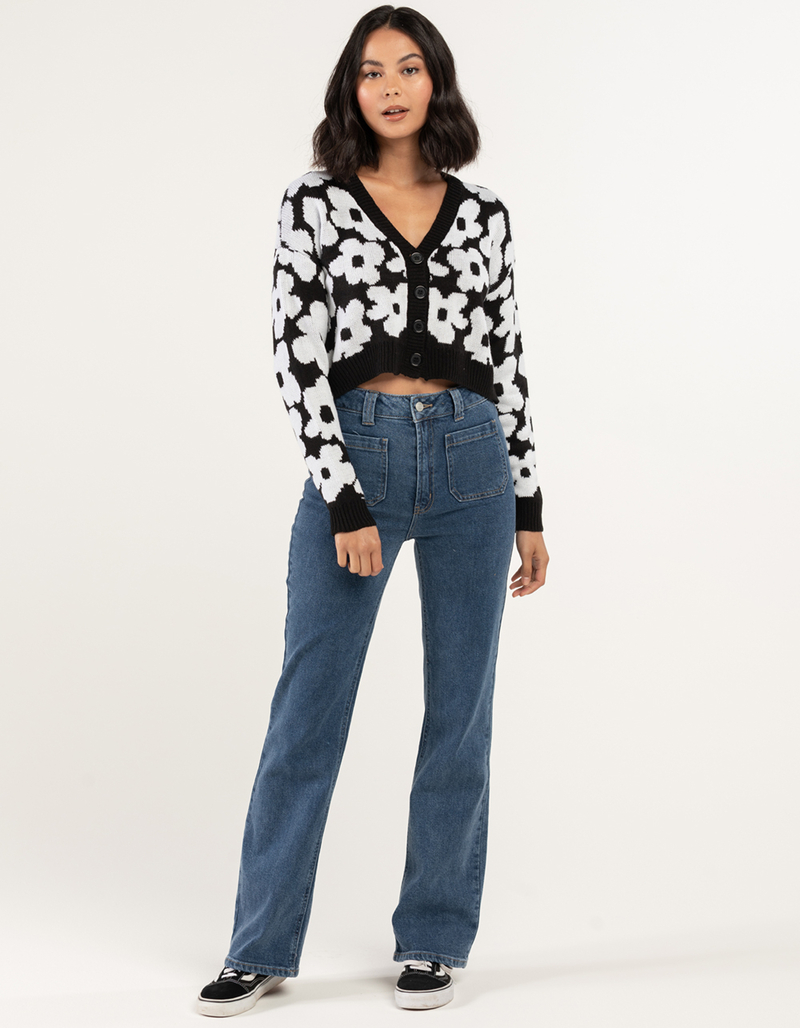 RSQ Punk Floral Womens Drop Shoulder Cardigan image number 4