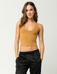 BOZZOLO Crop Rib Womens Halter Top image number 1