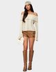 EDIKTED Renna Distressed Fold Over Knit Top image number 5