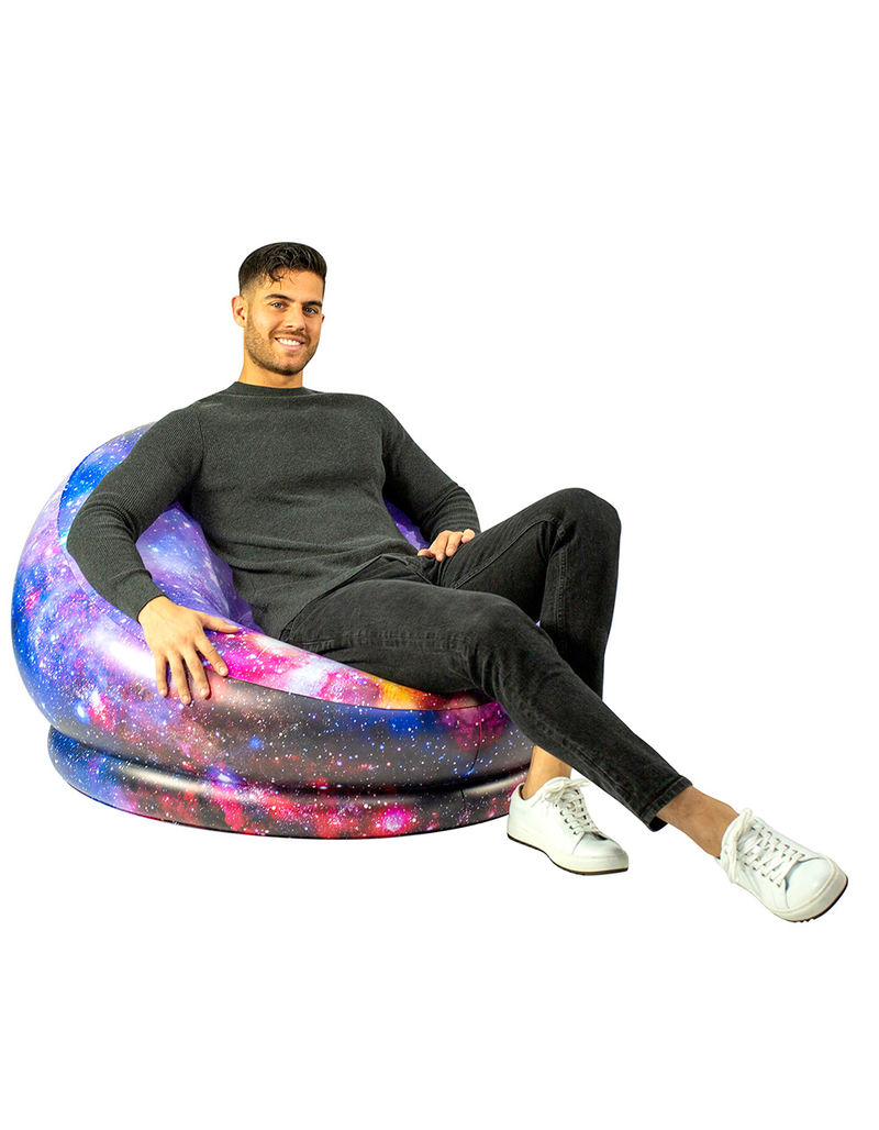 AIRCANDY Illuminated LED Galaxy Inflatable Chair image number 1
